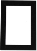 Poster Palooza Pack of 25 Acid Free 8x10 Mats Bevel Cut for 6x8 Photos - Black with Black Core Precut Matboards for Pictures, Photos, Framing - 4-ply Thickness