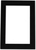 8x10 Mat Bevel Cut for 5.5x8.5 Photos - Acid Free Black with Black Core Precut Matboard - For Pictures, Photos, Framing - 4-ply Thickness