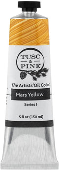 Tusc & Pine Artist Oil Paint - Mars Yellow, 150 ml, Non-Yellowing, Rich & Creamy Consistency, Maximum Pigment Load, Small Batch Milled Oil Paints Made in the USA for Professional Artists