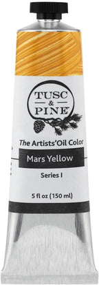 Tusc & Pine Artist Oil Paint - Mars Yellow, 150 ml, Non-Yellowing, Rich & Creamy Consistency, Maximum Pigment Load, Small Batch Milled Oil Paints Made in the USA for Professional Artists