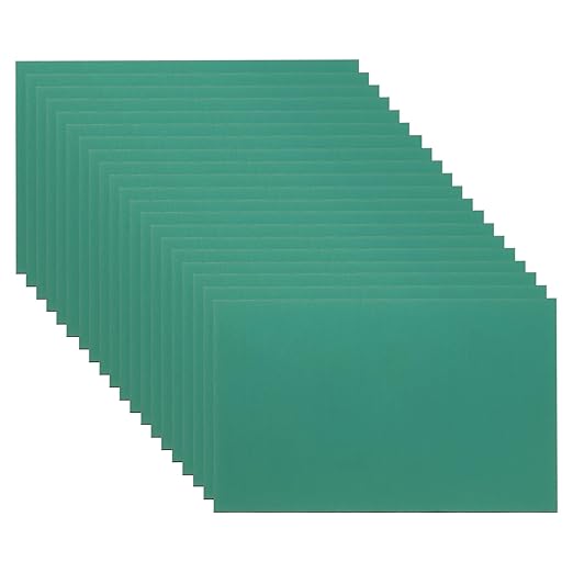 PATIKIL 2.1x3.3 Inch Anodized Aluminum Sheet Metal, 20Pcs Laser Plates Engraving Blanks 0.5MM Thin Rectangle for Crafting DIY House Laser Engraving, Green