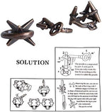 Brain Teaser Puzzle for Adults Puzzles Metal Hole Lock Adult Educational Toy Jigsaw IQ Puzzle (Ferrous)
