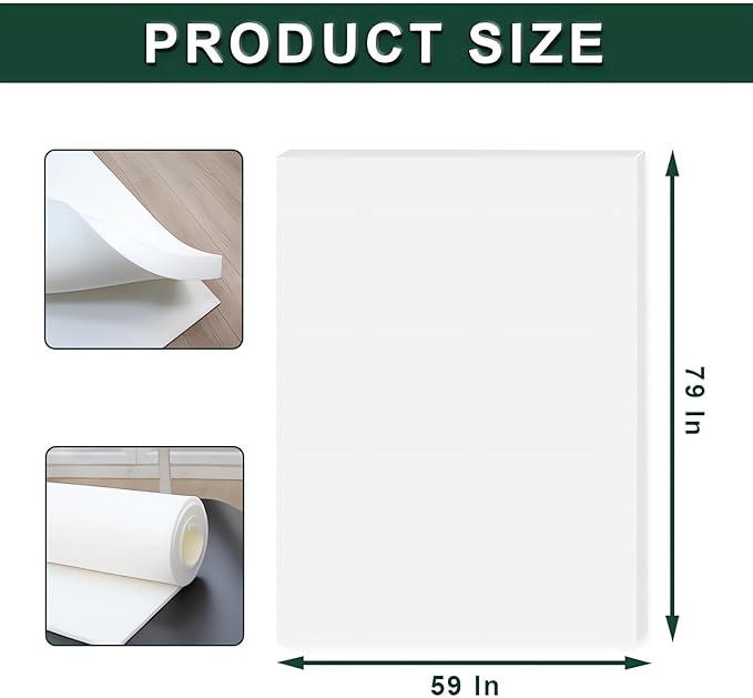 2PCS 59x79x0.2 Inches High Density Craft Foam Sheets, Suitable for Shipping, Packing, Mailing, DIY, Cosplay, Cushion Foam, 35D High Density Foam Sheets