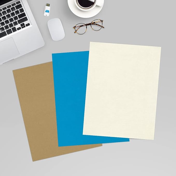 LUXPaper 8.5" x 11" Paper | Letter Size | Natural Linen | 80lb. Text | 1,000 Qty
