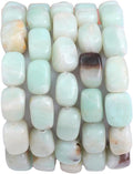 Natural Amazonite Cuboid Stone Loose Semi Gemstone Beads for Jewelry Making 8mmx12mm 38cm/Strand