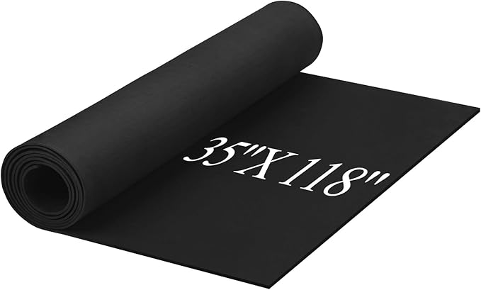 Frienda 35 x 118 Inch Large Eva Foam Sheet Black Eva Foam Cosplay Foam Padding Thick Roll Non Slip for Costumes Armor DIY Craft Projects (6 mm Thick)