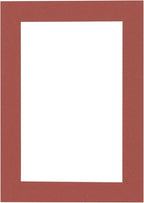 Pack of Ten Acid Free 11x14 Mats Bevel Cut for 8.5x11 Photos - Brick Red Precut Matboards With Backing Boards and Self Seal Photo Mat Bags For Pictures, Photos, Framing - 4-ply Thickness