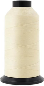 Mandala Crafts Size 46 210D T45 Bonded Nylon Thread Ivory Heavy Duty Sewing Threads - 2843 YDs Tex 45 Thread for Leather, Jeans, Weaving, Outdoor Marine Upholstery Threads