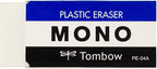 Tombow 57324 MONO Eraser, White, Medium, 3-Pack. Cleanly Removes Marks Without Damaging Paper