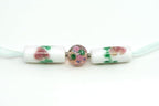 10 pcs Mix of Bohemia Lampwork Czech Glass Beads with Flowers, Hand Made Set Kit, LW 001