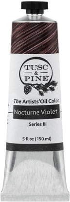 Tusc & Pine Artist Oil Paint - Nocturne Violet, 150 ml, Non-Yellowing, Rich & Creamy Consistency, Maximum Pigment Load, Small Batch Milled Oil Paints Made in the USA for Professional Artists