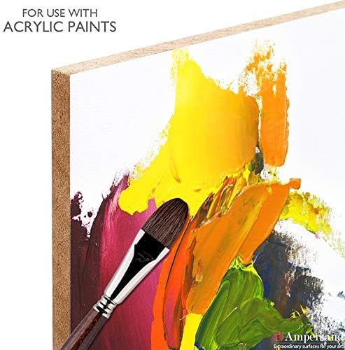 Ampersand Art Supply Wood Gesso Art Painting Panel: Canvas Texture, 3/8 Inch Depth, 12" x 16"