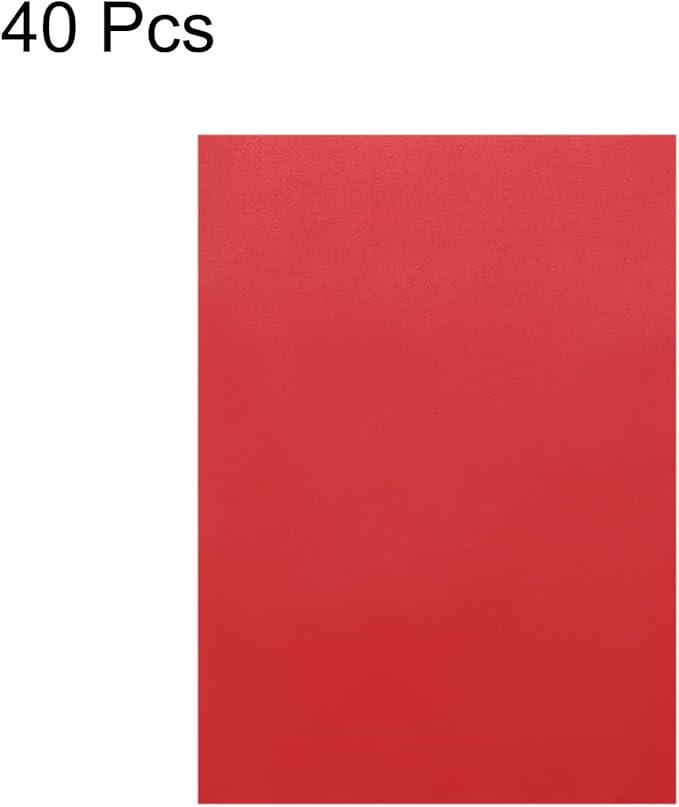MECCANIXITY Colored Vellum Paper, 40 Sheet Deep Red Transparency 11.7 x 8.2 Printable Vellum Paper, Translucent Vellum Sheets for Printing Wedding Invitations, Ink Jet Laser Printer