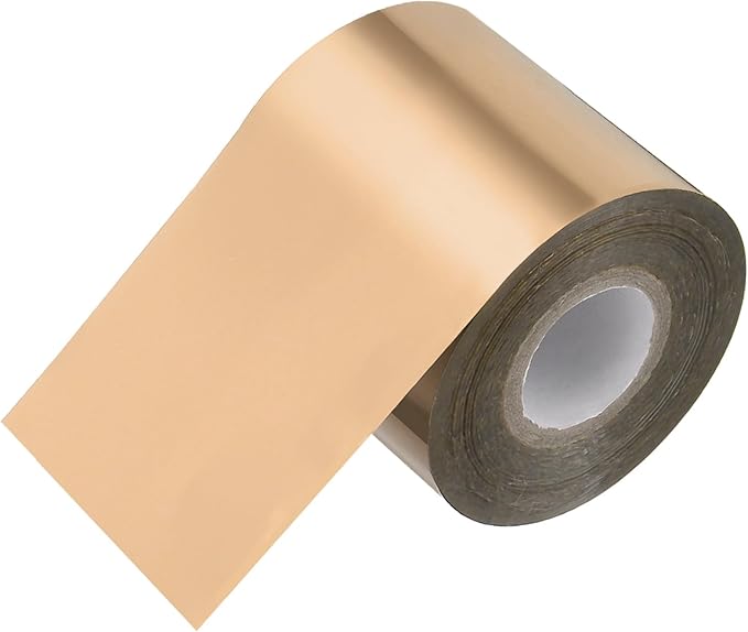 PATIKIL 2"x400Ft Hot Stamping Foil Paper, Heat Transfer Hot Stamping Paper Foil Roll for Leather DIY Logo Decor Craft Gift Package Scrapbook Card, Yellow