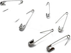 vrupin 100Pcs-3inch Stainless Steel Safety Pins,Safety Pins Bulk Metal Silver Sewing Pins Clothing Clips Tool 75mm Decorative Safety pins