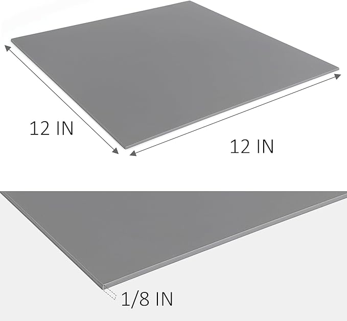 Falling in Art 12 * 12 Linoleum Carving Blocks, 2 Pack Soft Stamp Rubber Blocks for Crafts and Artists Printmaking, Gray,1/8" Thick