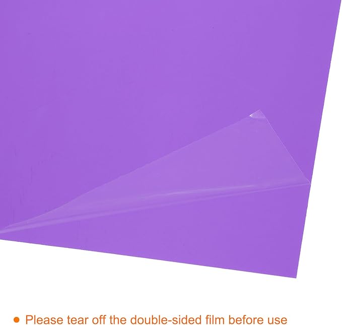 uxcell 4Pcs A4 Gel Light Lighting Filter Overlay Transparent Color Correction Plastic Vinyl PVC Sheets Photography Television Purple,0.2mm