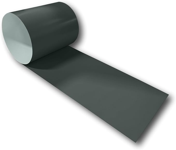 Eagle 1: 24 Gauge KYNAR 500 Sheet Metal Flashing Rolls-10 FT Long-Heavy Duty Pre-Finished Rolls-Commercial Grade-Roofing Flashing, Fascia Cover, Coping Cap-Multiple Sizes (18" x 10 FT, Charcoal)