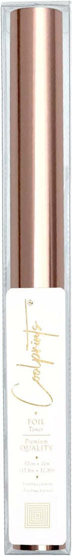 Foil for Laminator and Laser Printer, Foil for Toner, Basic Colors, Roll of 12.6 Inches x 32.8 Feet (Rose Gold)