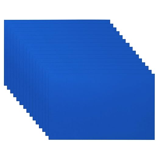PATIKIL 2.1x3.3 Inch Anodized Aluminum Sheet Metal, 15Pcs Laser Plates Engraving Blanks 0.5MM Thin Rectangle for Crafting DIY House Laser Engraving, Blue