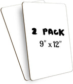 White Board Dry Erase Boards Classroom Pack Mini White Boards 9" x12” Double Sided Personal Whiteboards for Students Teachers School Supplies Lapboards (Set of 2 Boards & Erasers &Pens)