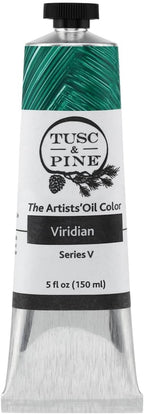 Tusc & Pine Artist Oil Paint - Viridian, 150 ml, Non-Yellowing, Rich & Creamy Consistency, Maximum Pigment Load, Small Batch Milled Oil Paints Made in the USA for Professional Artists