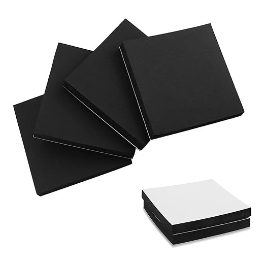Foam Padding Sheets with Adhesive Backing - 3/4" Thick Self Stick Neoprene Insulation Foam,2PCS 3/4 Inch Thick X 4 Inch Long X 4 Inch Wide - Closed Cell Foam Sheet Square Pad