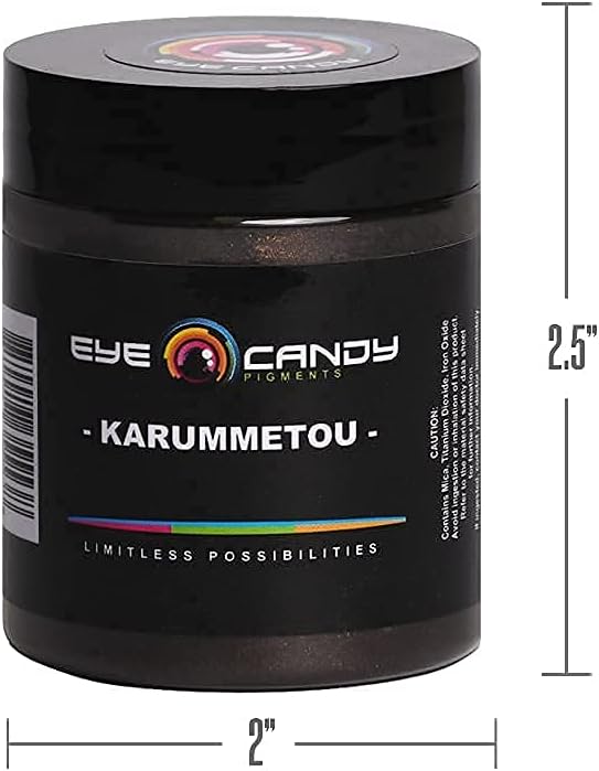 Eye Candy Pigments Premium Brown Mica Powder - Karummetou Brown (25gr) - for Epoxy, Resin, Soap, Paint, Woodworking, Acrylic Pouring, Bath Bombs, Fishing Lures - DIY Arts and Crafts Additive