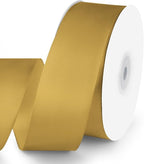 KMER LIFE 1-1/2" Wide x 50 Yards Golden Single Faced Polyester Satin Ribbon, Golden Satin Ribbon Perfect for Wedding Decor, Wreath, Crafts, Gift Wrapping & Other Projects (Golden)