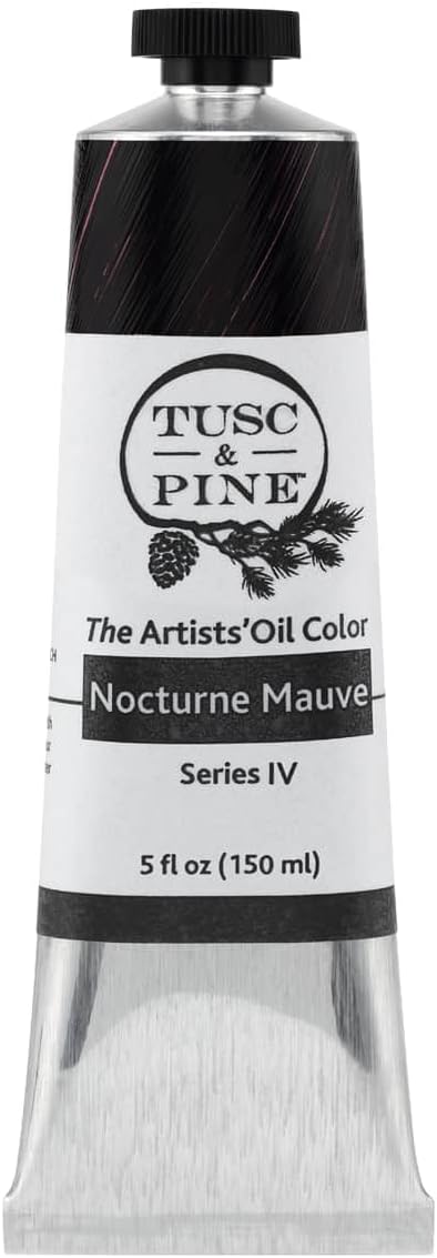 Tusc & Pine Artist Oil Paint - Nocturne Mauve, 150 ml, Non-Yellowing, Rich & Creamy Consistency, Maximum Pigment Load, Small Batch Milled Oil Paints Made in the USA for Professional Artists