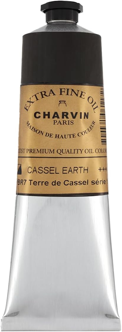 Charvin Extra Fine Oil Paint, Cassel Earth 150 ml - Triple-Milled, Rich Texture, Poppy Oil-Based, Light-Fast, Handmade, Archival Quality