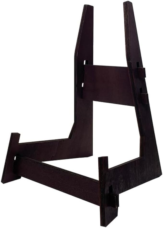 15.5 Inch Large Plate Stands for Display, Wooden Picture Frame Stand, Decorative Easel Holder for Plates, Bowl, Plaque, Pictures, Books (1 Pack )