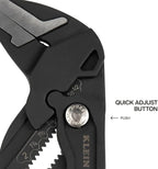 Klein Tools D53110 Compact Plier Wrench, High Leverage Multi-Use Adjustable Plier Wrench with Smooth Jaws, 10-Inch