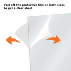 Egofine Plexiglass Sheets Acrylic Sheets 6 Pack of 24x36’’ 0.04 Thick Clear Plastic Cast Transparent Plexi Glass for Crafting Projects, Replacement Picture Frame Glass, DIY Display, Easy to Cut
