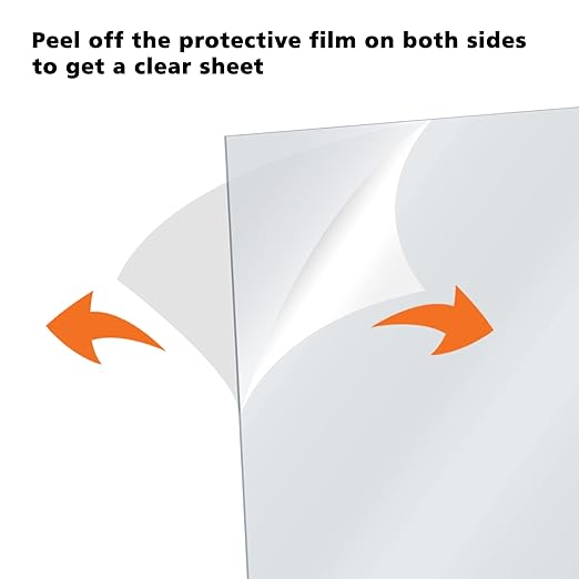 Egofine Plexiglass Sheets Acrylic Sheets 3 Pack of 24x36’’ 0.04 Thick Clear Plastic Cast Transparent Plexi Glass for Crafting Projects, Replacement Picture Frame Glass, DIY Display, Easy to Cut