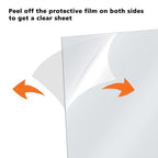 Egofine Plexiglass Sheets Acrylic Sheets 6 Pack of 18x24’’ 0.04 Thick Clear Plastic Cast Transparent Plexi Glass for Crafting Projects, Replacement Picture Frame Glass, DIY Display, Easy to Cut