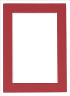 8x10 Mat for 6x8 Photo - Precut Deep Red Picture Matboard for Frames Measuring 8 x 10 Inches - Bevel Cut Matte to Display Art Measuring 6 x 8 Inches - Acid Free ONE MAT