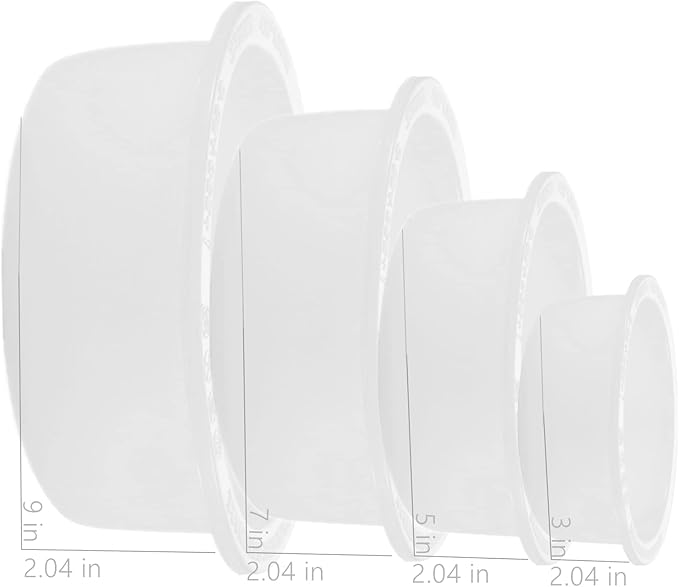 4 Deep Silicone Molds for Resin - Round Molds 3" x 2" in, 5" x 2" in, 7" x 2" in, 9" x 2" in - Epoxy Resin Molds for Flowers Preservation
