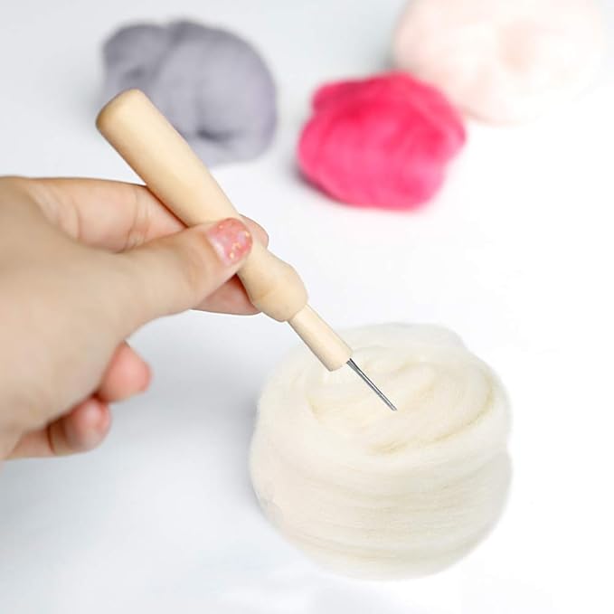 Wool Roving Bulk - 8.82oz/250g Super Wool Chunky Yarn, Wool Roving Top for Needle Felting, Soft Felting Wool Supplies for Hand Spinning, Felting, Blending, Weaving and DIY Craft