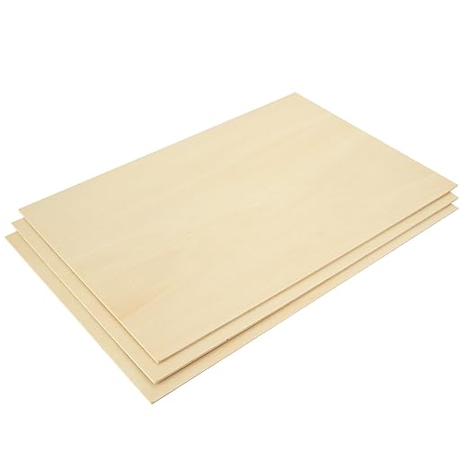 12Pcs 18 x 12 x 1/8 Inch Basswood Sheets, Unfinished Plywood Boards, 3mm Basswood for Laser Cutting, Painting, Pyrography, Wood Engraving, Wood Burning, Architectural Models