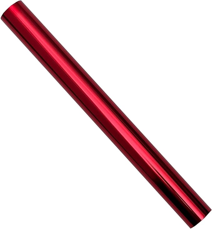 Coolprints Foil for Laminator and Laser Printer, Foil for Toner, Basic Colors, Roll of 12.6 Inches x 32.8 Feet (Red)
