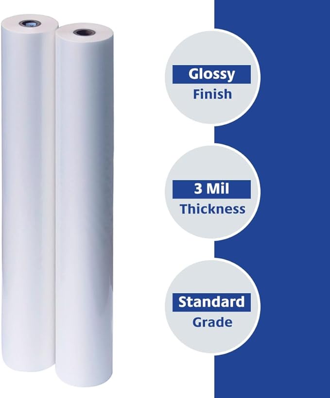 TruLam - 2 Rolls Standard Gloss 3 Mil 25 in. x 250 ft. x 1 in. Core Laminating Film