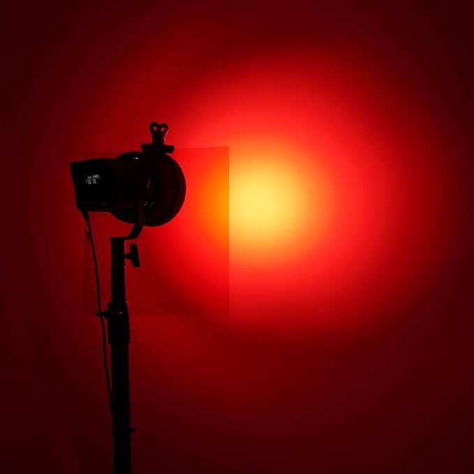 Lystaii 9pcs Lighting Gel Filter 11.8 x 11.8 Inches Gel Light Filter Color Correction Colored Overlays Transparent Color Filters Film Plastic Sheets for Film, Video, Photo, Stage Studio (Red)