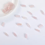 Natural Rose Quartz Crystal Rectangle Tube Beads 4x13mm 38cm/str Loose Semi Gemstone Stone Beads for Making Bracelets Necklace Earrings