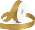 KMER LIFE 1 inch Wide x 50 Yards Golden Single Faced Polyester Satin Ribbon, Golden Satin Ribbon Perfect for Wedding Decor, Wreath, Crafts, Gift Wrapping & Other Projects (Golden)