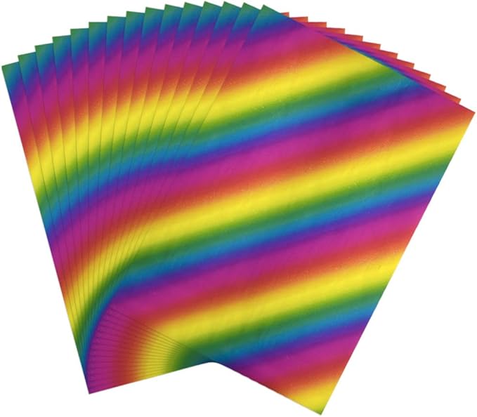 50 Sheets Toner Reactive Foil Sheet for Crafts Paper Holographic Heat Transfer Craft Foil Paper for Scrapbooking Stamping Cardstock Heat Transfer DIY Crafts Accessories 7.9 x 11.4inch