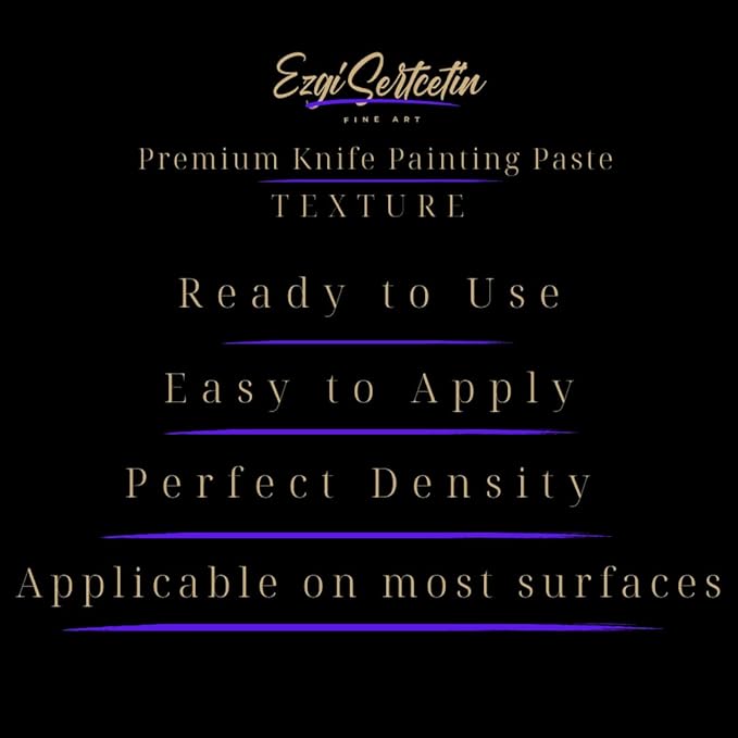 Premium Palette Knife Painting Paste|Texture Paste|Authentic Bright Colors|Ready to Use|Easy to Apply| 6oz (24K Gold)