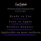 Premium Palette Knife Painting Paste|Texture Paste|Authentic Bright Colors|Ready to Use|Easy to Apply| 6oz (Platinum Silver)