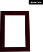 8x10 Mat Bevel Cut for 6x8 Photos - Acid Free Dark Red Suede Precut Matboard - For Pictures, Photos, Framing - 4-ply Thickness