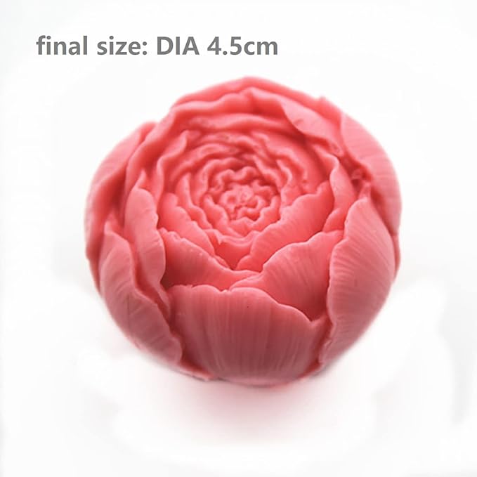 Rose & Peony Silicone Mold Set - Resin & Soap Mold for Candle & Cake Decoration